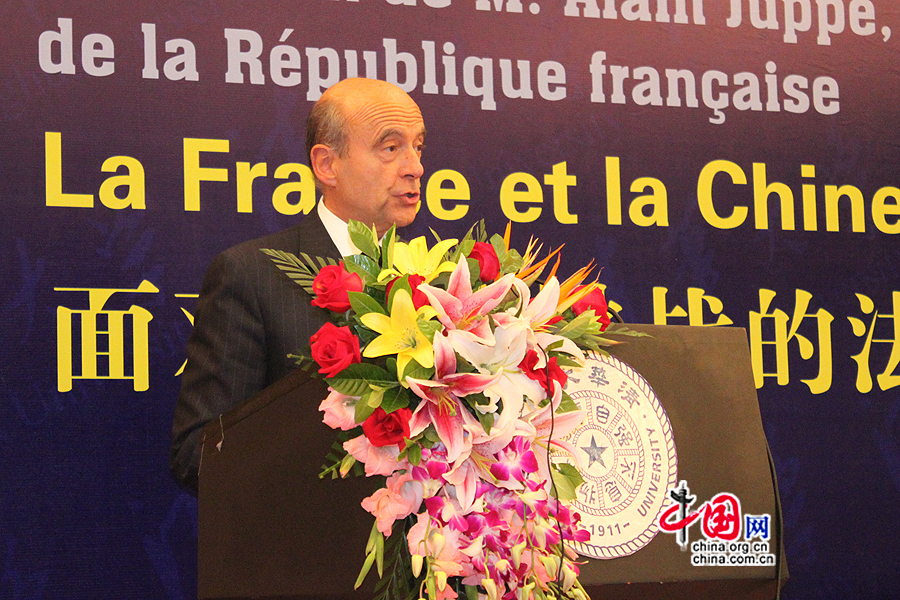 Alain Juppé, ministre français des Affaires étrangères et européennes. (Crédit photo: Zhang Zhichao/China.org.cn)