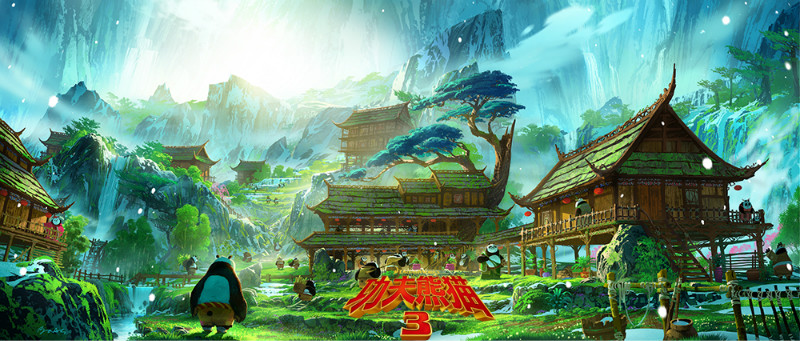 Les décors de Chine dans Kung Fu Panda 3