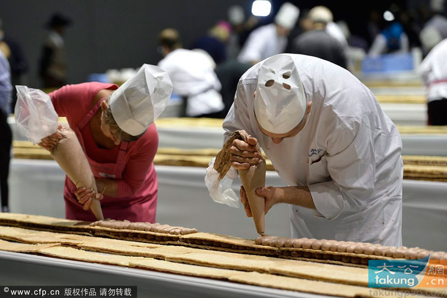 Record: le plus grand mille-feuilles du monde