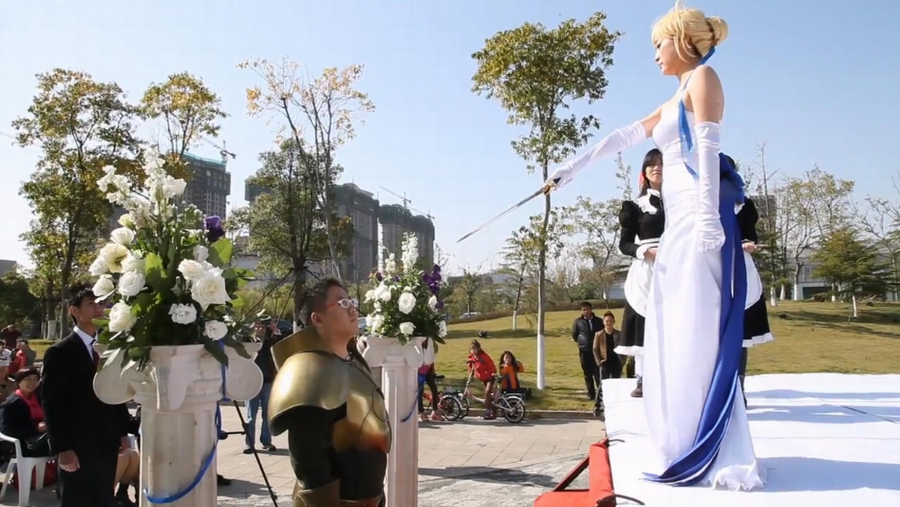 Un mariage « Cosplay » : la belle princesse de manga se marie